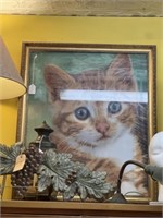 Large Framed Cat Print