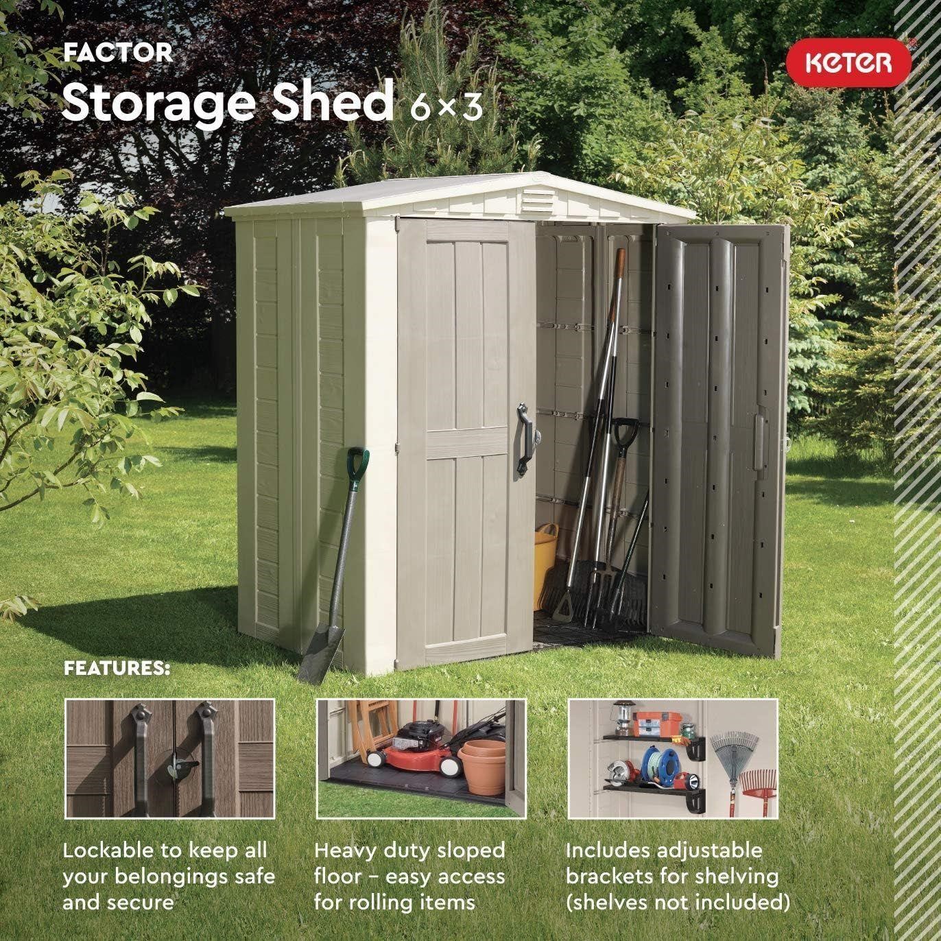 Keter 3-ft x 6-ft Factor Gable Storage Shed