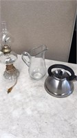 Oil style light, teapot, pitcher