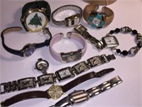 ROUND BOX w WATCHES (UNTESTED)