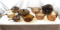 17 Pcs. Anchor Hocking, Vision Glass Cookware+++