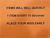 Items sell quickly - every 15 seconds
