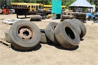 (7) Assorted Tires- (5) 425 65R22.5 & (2) 385R22.5