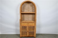 Unique Vintage Bamboo Hutch