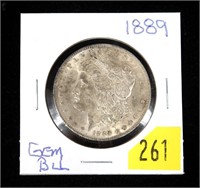 1889 Morgan dollar, gem BU