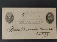 Dec 23rd 1906 Wells Fargo Express Postal Card