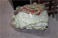 Large lot of blankets, linen, etc