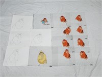 CRO Original Cel Painting & Sketches Drawings