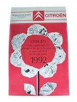 Collectif. Calendrier Citroën 1992.