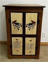 SWEET PINE 2 DOOR CABINET - HAND PAINTED