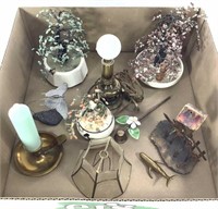 Miniature Trees, Brass Lamp, Snuffer