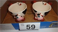 (2) Cow Ceramic Planters