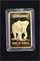 Gold Plated South Africa Elephant Bar / Ingot