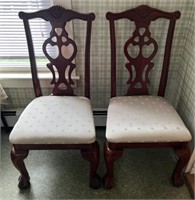 Lot of 2 Ball & Claw Foot Chairs