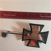 Iron cross mirror for motorcycle