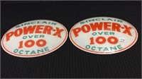 Lot of 2 Sinclair Power X Over 100 Octane