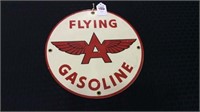 Sm. Round Porcelain Flying Gasoline Sign