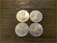 (4) 2013 Silver Dollars