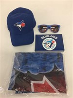 Blue Jays Lot - Hat, Sunglasses, Flag & Book
