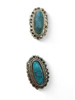 Pair of Vintage Turquoise Rings