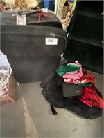 LARGE ROLLING SUITCASE WITH TONS OF MISC BAGS