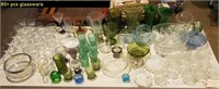 80pc of glass Candlewick depression punch set +