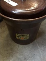 Stoneware Pickle Crock with Lid