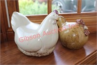 Pair of Antique Decorative Chickens