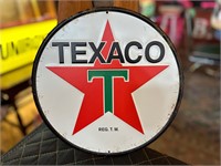 1ft Round Metal Texaco Sign
