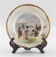 Japanese Satsuma Porcelain Plate Hayakawa