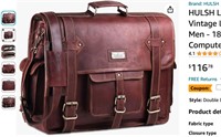 HULSH Leather Messenger Bag for Men
