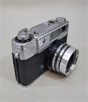 Yashica J , Silver Back Nameplate camera w case