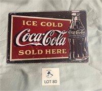Ice Cold Coca-Cola Sold Here Sign
