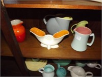 5 Pastel Pitchers & Vases By Le Cruset, Langley, &