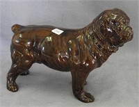 RW brown glaze 8" bulldog