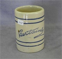 RW "Certainly" blue banded mug