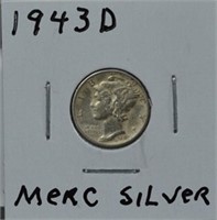 1943 D Mercury Silver Dime