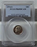 Graded 1974 S Dime