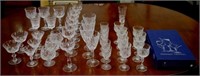 Quantity of crystal glassware