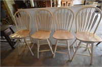 4-  Swivel Bar Stools Farmhouse Style