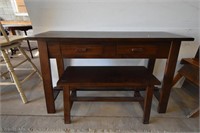 Mission Style Entry Table & Bench