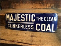 Majestic Coal Porcelain Single-Sided Sign