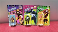 3 new carded kenner marvel action figures