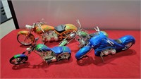 4 large diecast motorcycles