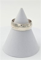 Men's Sterling Semi Comfort Wedding Band Ring
