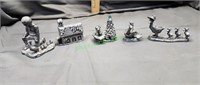 Pewter figures Christmas handcrafted