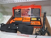 (2) HALSTERS, GUN CLEANING SET , WHIP