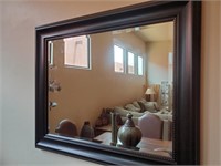 Framed Beveled Wall Mirror