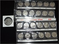 CAD 2000 .25c  & $ 1 Coin Lot