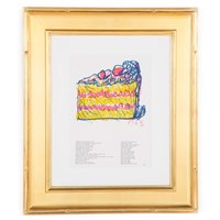 Claes Oldenburg. "Slice of Cake," lithograph